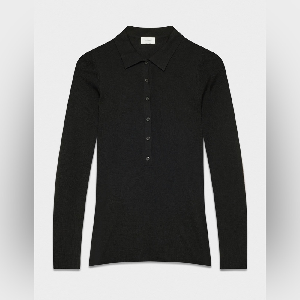 Aritzia Wilfred Merino Wool Polo Sweater